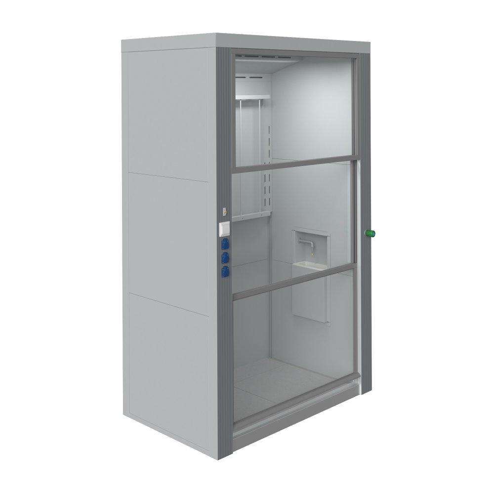 Шкаф вытяжной напольный 1500 ШВН с комплектом для подключения воды