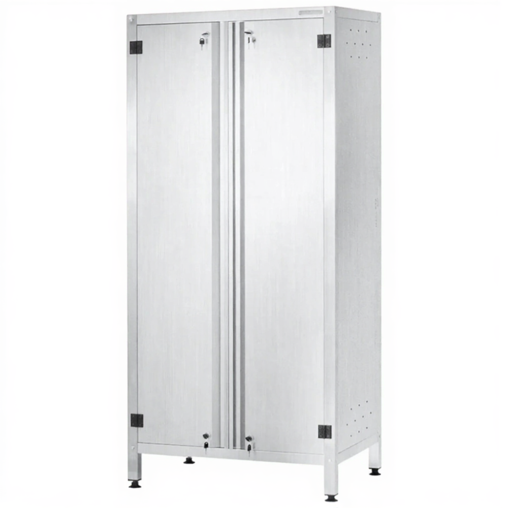 Шкаф кухонный ШЗКп - 1800х800х600 «Profi lnox» (двери распашные, 3 сплошные полки, без к-та замков)