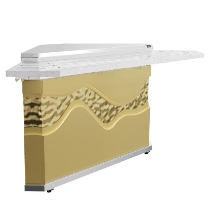 Модуль угловой наружный Luxstahl УН-90 (без направляющих) Premium Gold River (Золотая Река)