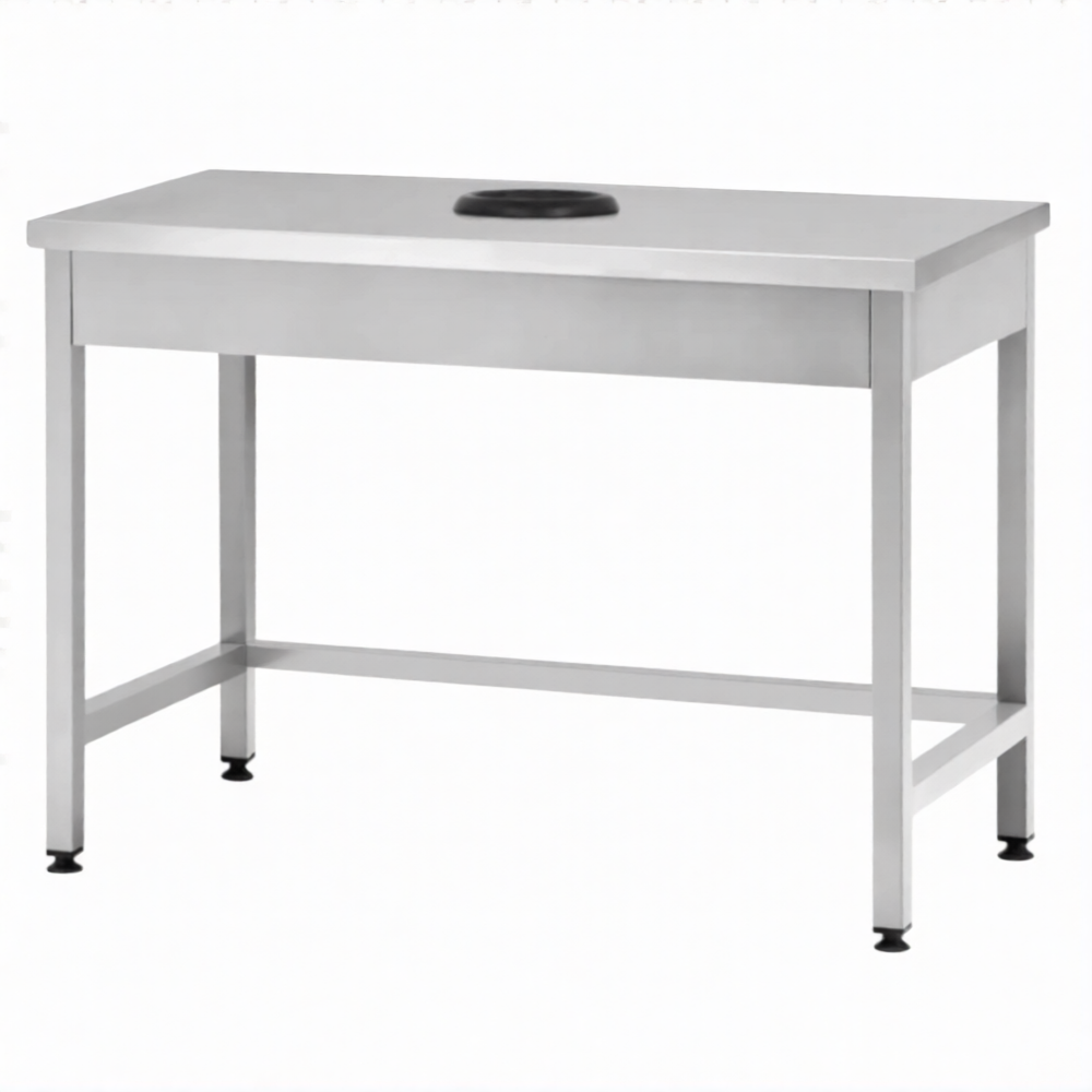 Стол производственный СПРп - 860х1000х600 «Profi Inox», сбор отходов (полка-обвязка)