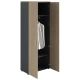 Шкаф NW 2080L гардеробный закрытый вяз натуральный/антрацит