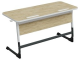 Стол 2-местный школьный 3-5 г/р "Нова" с наклоном столешницы 0-15° (дуб "Бардолино", м/к белый/графит)