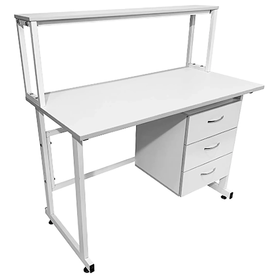 Стол лабораторный с надстройкой СЛн 16.012 (белый)
