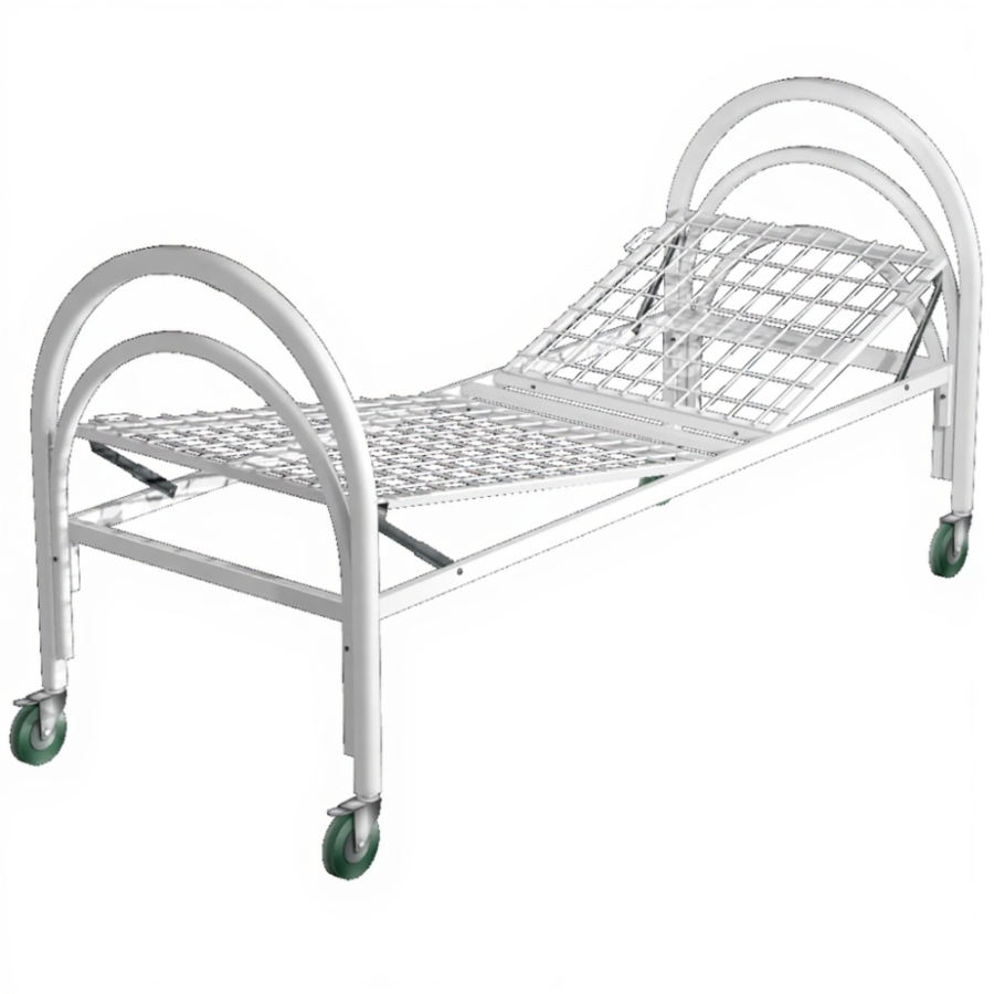 Кровать механическая 3-х секционная КМ-3П (каркас белый)