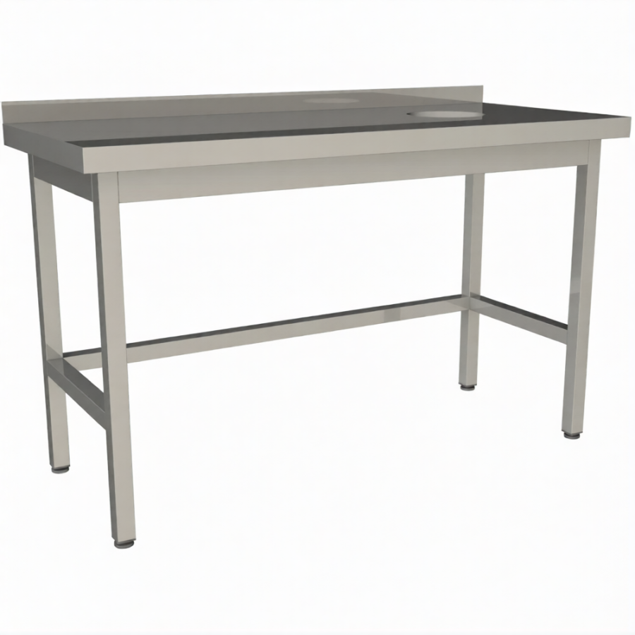 Стол для сбора пищевых отходов с бортом СПО-12/6-БО-П