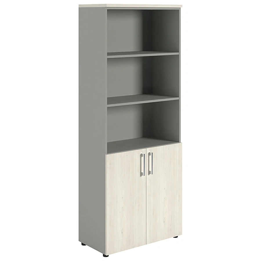 Шкаф NW 2080/2 полузакрытый белое дерево/серый