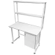 Стол лабораторный с надстройкой СЛн 16.003 (белый)